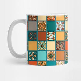 Vintage patchwork with floral mandala elements Mug